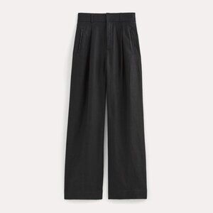 Everlane Women's Linen Way-High® Drape Pant in Black, Size 12, Denim/Linen
